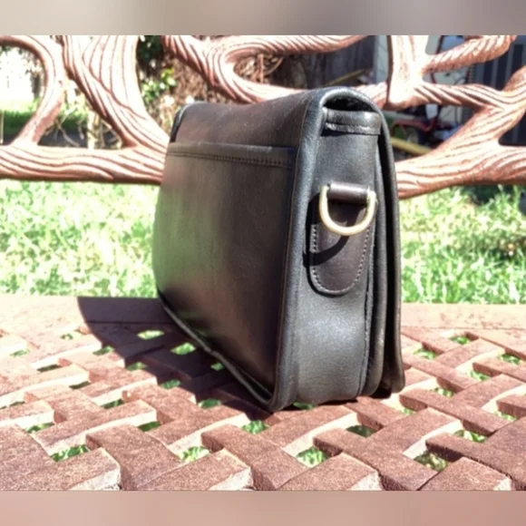 Vintage Coach Leather Penny Pocket Turn Lock Crossbody Bag - Picture 4 of 12